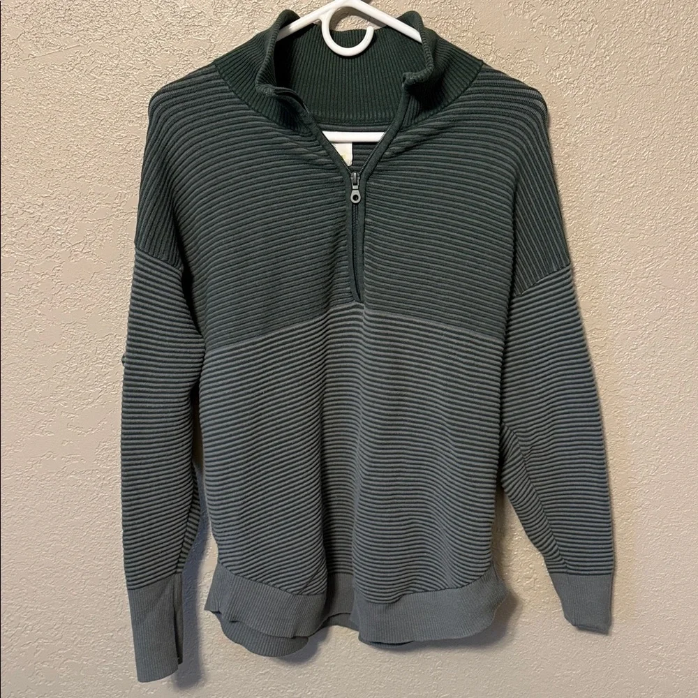 OFFLINE by Aerie Women’s Home Stretch Ribbed Sweater Half Zip medium